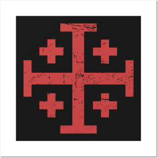 Crusader Cross Of Jerusalem | Renaissance Festival Design Posters and Art